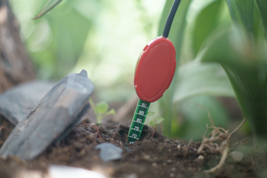 Simple soil humidity sensor